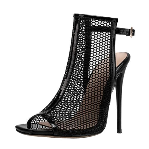 Sandales à talons hauts ajourées TEHAUX noires taille 41