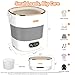 Portable Washing Machine, Mini Washer and Spin-Dryer With Folding Hanger, 16L Large Capacity Small Compact Laundry Machine of Underwear, Baby Clothes, for Apartments, Dormitories, RV, Travel, (White)