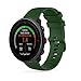 Ficocean Correa de Reloj Compatible con Polar Vantage M /Polar Grit X, Universal 22mm Correa de Silicona Pulsera de Repuesto Banda de Deportes Fitness (Verde Militar)