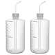 FunChem 2er Packung Chemie-Waschflasche, 1000 mL, aus LDPE-Kunststoff mit klaren Graduierungen Enge Öffnung zum Laborwaschen