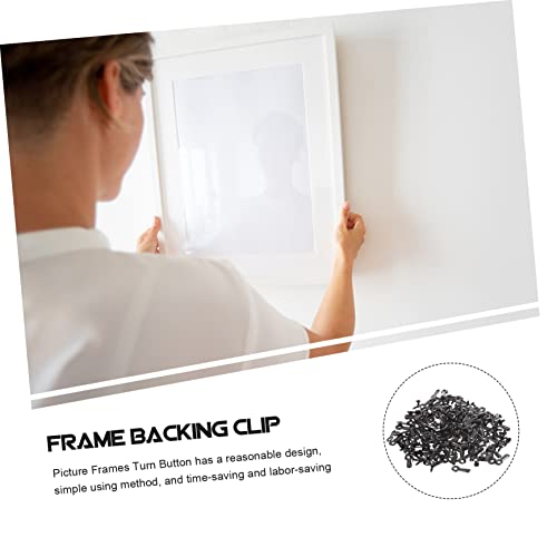 Image of 160pcs Picture Frame Turn Buttons Screws Easy to Install Photo Frame Backing Clips for Hanging Pictures Art and Collages and Lightweight Hardware