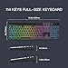 Soueto Wireless Keyboard with 7-Color RGB Backlit, Full-Size Computer Keyboard with Phone Tablet Holder, 2.4G Rechargeable Gaming Keyboard with Light Up Keys, Compatible with Mac, Windows (Black)