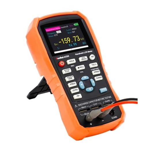 RuoShui Handheld LCR Meter 100Hz-100KHz, 0.2% Accuracy, Digital Bridge Multimeter for Capacitance, Inductance, Resistance Testing, with ESR Calibration Ideal for Engineers and Technicians (4080)