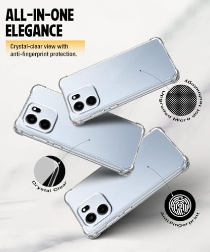 Image of WOW IMAGINE Clear Back Cover Case for 1+ OnePlus Nord CE 6 5G | Shockproof Soft TPU Case | Cushioned Edges for Ultimate Protection Back Cover Case - Transparent