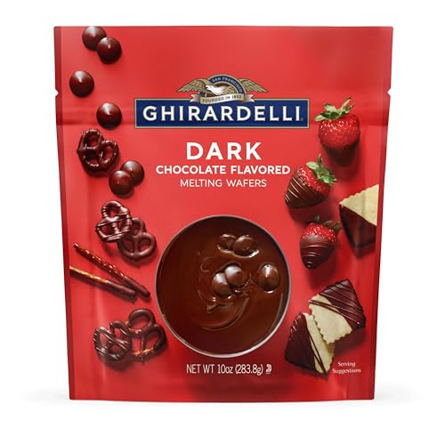 GHIRARDELLI Dark Chocolate Flavored Melting Wafers, 10 OZ Bag