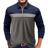 Men Longsleeve Shirt Workout Elasticity Comfortable Men Casual T-Shirt Classic All-Match Trend Men Polo Shirt Loose Single-Coloured Lapel Men Basic Shirt C-Grey L