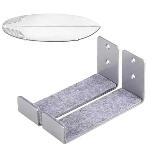 Minimalist Style Surfboard Wall Rack Longboard Paddle Board Display Storage Wall Mount Silver 6.5x1.25x2''