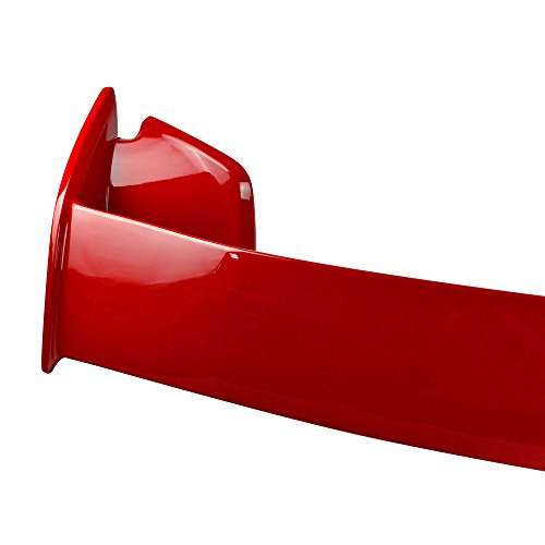 Ikon Motorsports Pre-Painted Trunk Spoiler, Compatible With 2012-2016 Subaru Impreza & 2015-2021 Wrx Sti, Sti Style Painted #C7P Lightning Red Abs Car Exterior Trunk Wing #TOP6