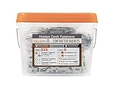 DeckWise (Grey) Ipe Clip Extreme Hidden Deck Fasteners, 3/32' Spacing, Includes Stainless Steel Black #8x2' Trim-Head Screws for 300 Sq. Ft. of AD Hardwood or Thermal Wood Decks (525 Bucket)