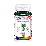Proteínas, vitaminas, Hierro Robis Superfoods Maca Bio Vitaminas para Veganos - 90 Cápsulas