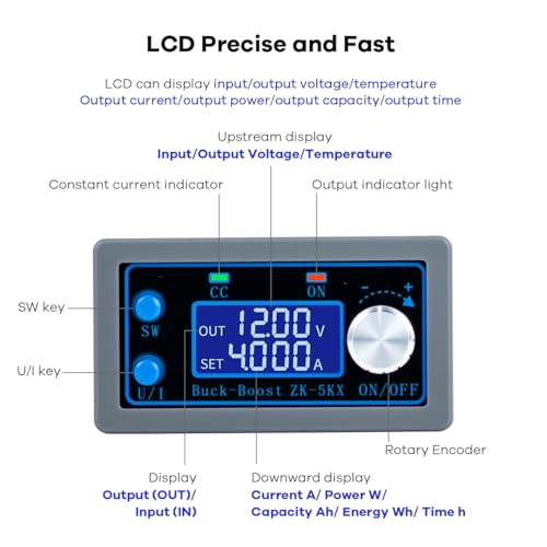Image of Hosyond DC DC Buck Boost Power Converter CC CV 0.6-36V 5A 5V 6V 12V 24V Power Module Adjustable Voltage Regulated Laboratory Power Supply