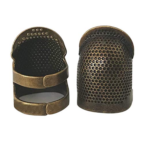 D&D Sewing Thimble Finger Protector, Adjustable Finger Metal Shield Protector Pin Needles Sewing Quilting Craft Accessories Diy Sewing Tools (Medium) #TOP2