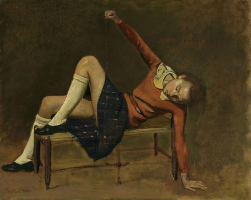 Affiche Balthus Thérèse sur un banc estampe haut de gamme