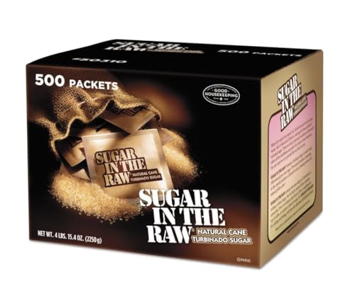 Organic Sugar In The Raw Packets Bulk 500 Ct - Organic Raw Sugar 500 Packets, +STICKER DR + shipping in box