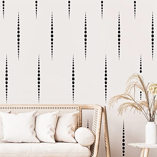 Hataru Black Line Wall Decals,Irregular Polka Dots Wall Decals Peel And Stick,Modern Stripes Wall Stickers,Circle Dots Decal Abstract Line Vinyl Sticker For Living Room Bedroom Classroom Nursery Decor #TOP5