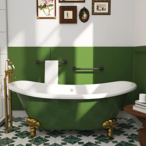 16 Inch Anti Slip Shower Grab Bar Oil Rubbed Black, Munzong Bathroom Grab Bar, Knurled Bathroom Balance Bar,Safety Hand Rail Support Handicap Elderly Injury Senior Assist Bath Handle #TOP3