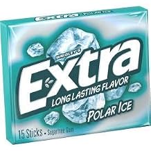Wrigley Single Serve Polar Ice Extra Gum - 15 Piece, 10 per pack -- 12 packs per case.