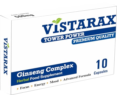 VISTARAX - Stronger and Longer for Confident Performer - Ultra Strong Performance Enhancing Pills, Stamina Endurance Booster Supplement Pills for Men - 10 Ginseng Capsules