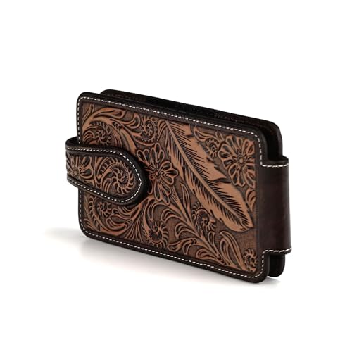 Coque Ariat pour téléphone portable rigide à motif floral marron
