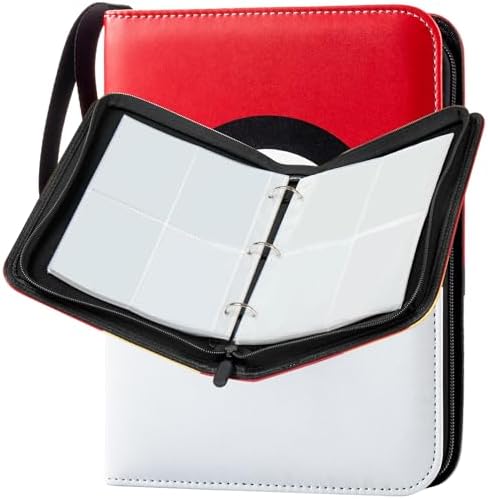 VEELAM Sammelkarten-Binder Mit Reißverschluss – 400 Karten, Adlermuster, PU-Leder