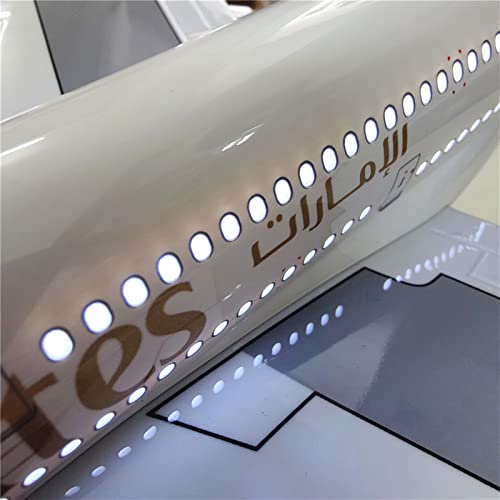 Avión de metal CLMJHG miniatura Airbus Thai Airways con luz LED 46cm 5