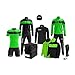 BOX APOLLO ZEUS COMPOSTO DA TUTA TRAINING TUTA RELAX GIUBBOTTO CALZE ZUCCOTTO BORSONE K-WAY KIT CALCIO CALCETTO (VERDE FLUO-NERO, L)
