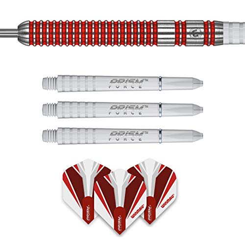 WINMAU Overdrive Tungsten Steeltip Darts Set 23g with Prism Flights and Shafts (Stems)