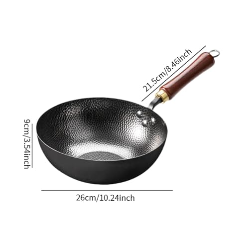 Wok chino con mango de madera y tapa miniatura 2