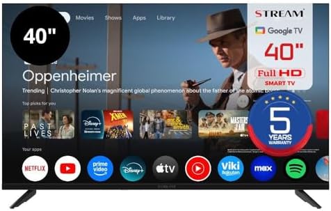 Stream System - Google TV Smart 40", 5 Años de Garantía FullHD, H...