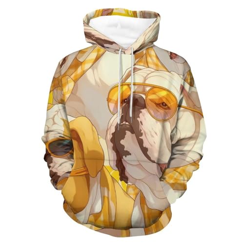 Sweatshirt Pullover Homme Femme Chien de Dessin Animé Taille S