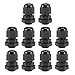 Tool parts NPT1/4 Cable Gland for 3mm-6.5mm Wire Waterproof Locknut Black 10pcs