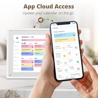 Dragon Touch Calendario Digitale 10.1" con Touchscreen – Planner Familiare Smart, Tabella Interattiva delle Faccende, Display da Tavolo, Idea Regalo per Natale, Matrimoni e per la Mamma