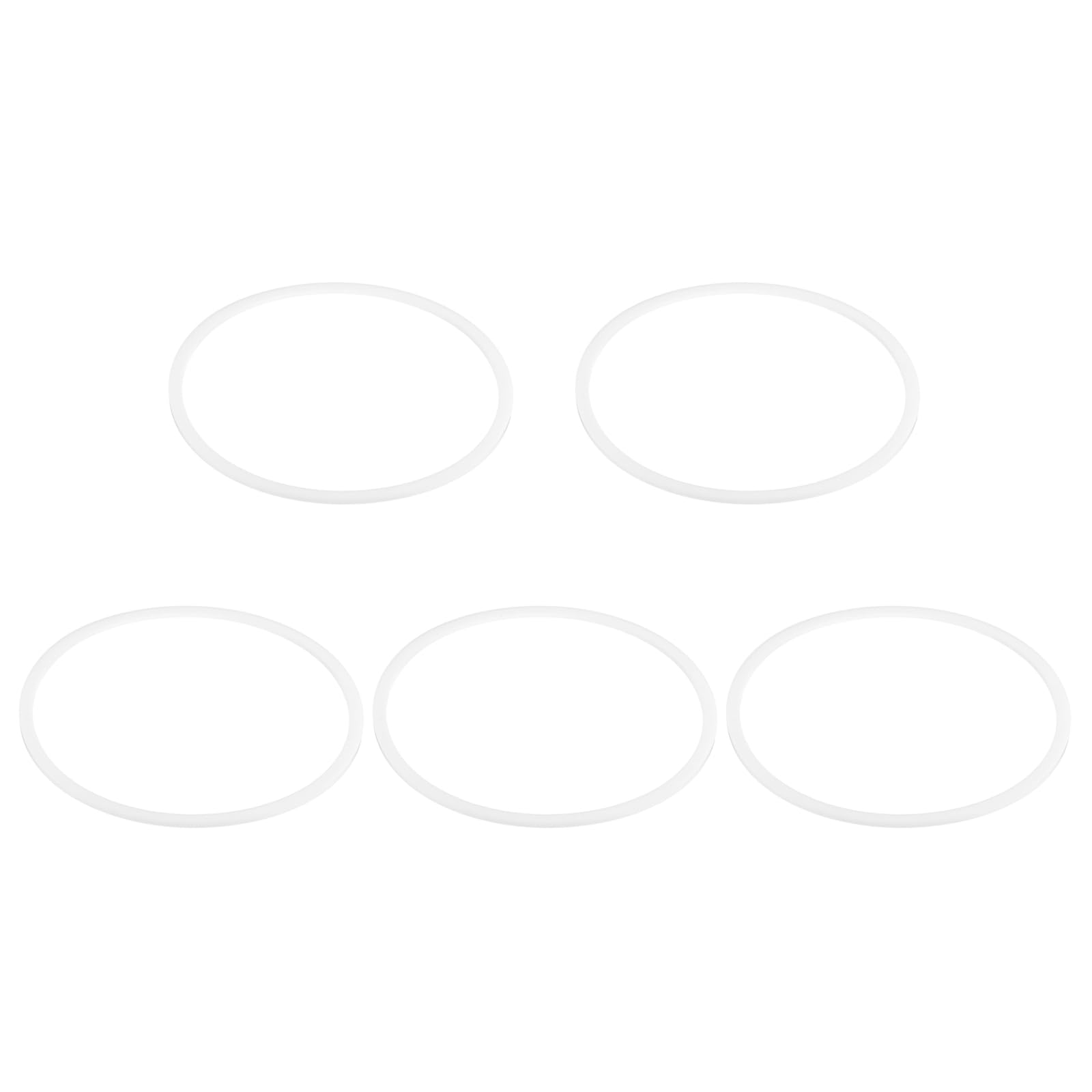PATIKIL M110 PTFE Flat Washer, 5 Pcs 110mm ID 120mm OD 2mm Thick O-Ring Sealing Gasket Spacer for Fasten Screws Flanges Faucet Pipe Valves, White — image 1