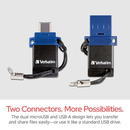 Image of Verbatim 32GB Store 'n' Go Dual OTG USB 3.2 Gen 1 Flash Drive for USB-C Devices - 2 in 1 Type C Thumb Drive