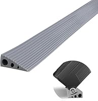 CUTIS Türschwellenrampe, 90x6x3CM Schwellenrampe, Rollstuhlrampe aus Vollgummi, rutschfeste Oberfläche, für Rollstuhl Rollator Saugroboter Kinderwagen (Grau)