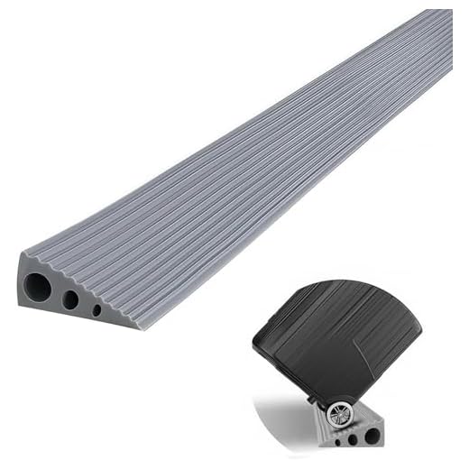 CUTIS Türschwellenrampe, 90x6x2 cm, PVC Rampe Saugroboter, Schwellenrampe, Geeignet für Saugroboter, Kinderwagen, Einkaufswagen, Rollatoren und E-Scooter, Rampe Türschwelle (Grau)