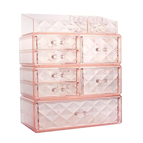 ZHIAI Acrylic Cosmetic Storage Drawers and Jewelry Box, 7 Drawers, Clear, Unisex
