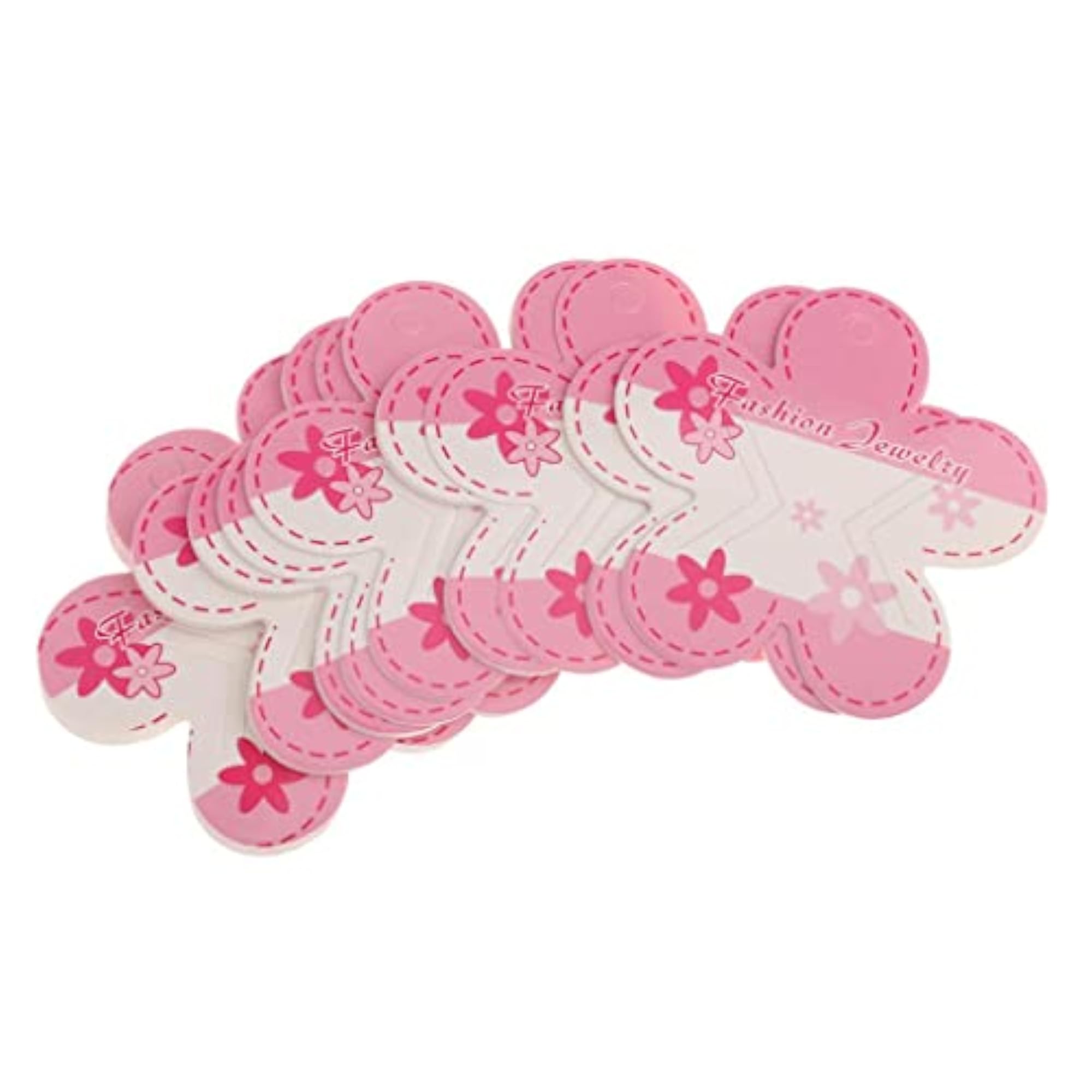 Pink Plum Flower Shape Paper Hair Clip Display Cards