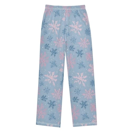 Christmas Pajama Pants Colorful Snowflakes G Long Sleep Pants Lounge Bottoms