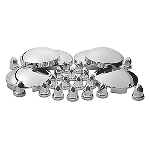 Trux Accessories Chrome Front and Rear Hubcap Kit, Model Number THUB-C2
