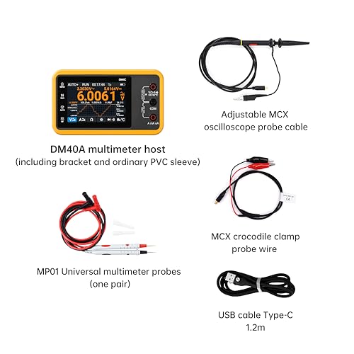 Image of DM40A /B /C Digital Multimeter 59999 Counts, 4.5-Digit Rechargeable 3 in 1 Handheld Oscilloscope Multimeter Signal Generator,50M Sample Rate, Diode Test Automotive Tools (DM40A)