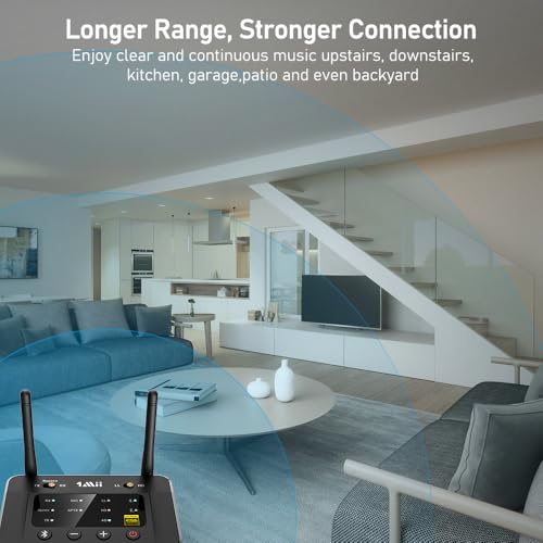 image for 1Mii B03Pro Bluetooth 5.3 Transmitter Receiver for Home Stereo TV, HiF