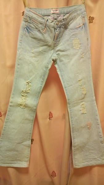 アバクロンビー ステッチ＆ダメージ ブーツカットジーンズ デニム