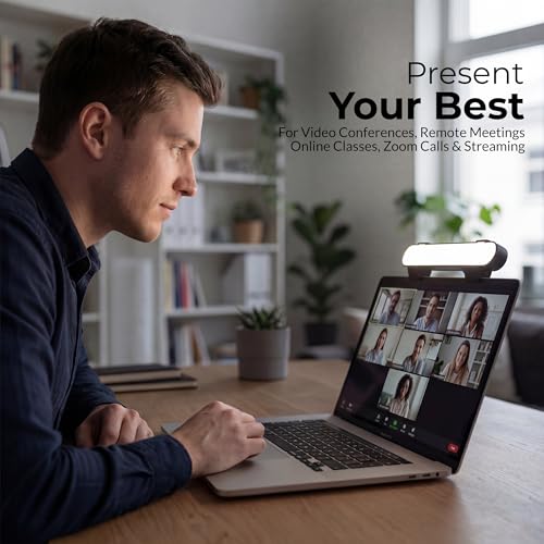 Luz LED para videoconferencia HumanCentric de laptop con brillo regulable 6