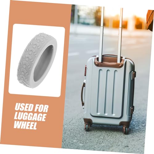 8pcs Silicone Wheel Covers for Luggage Durable Travel Protectors for Suitcase Wheels Noise Reduction Enhanced Durability Fits Wide3