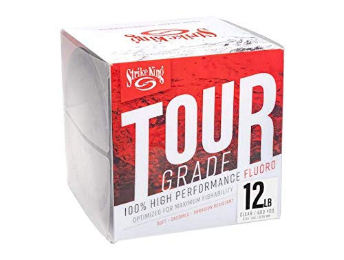 Strike King Tour Grade Fluorocarbon Fishing Line, 600-Yards, 12-Pound, Clear