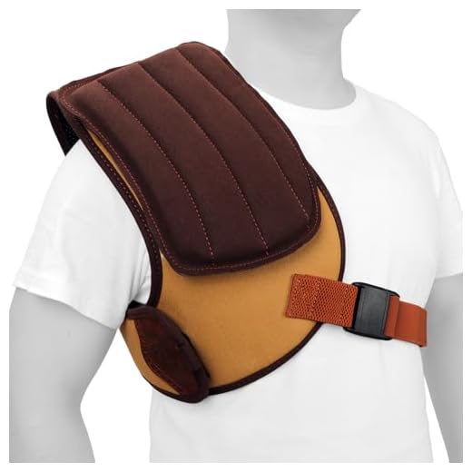 TOURBON Canvas Leather Rifle Shotgun Recoil Pad Adjustable Shoulder Protector Field Shield for Shooting Hunting