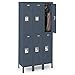 EDSAL 2-Tier Lockers with Recessed Handle - Gray