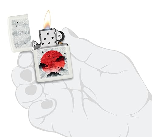 Encendedor Zippo Red Moon Blanco Mate miniatura 4