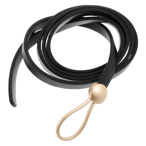 BESPORTBLE Women PU Thin Waist Belt with Knotted Design Soft Durable Fashion Belt for Dresses Suits Overcoats Slimming Comfortable Accessory for Any Occasion